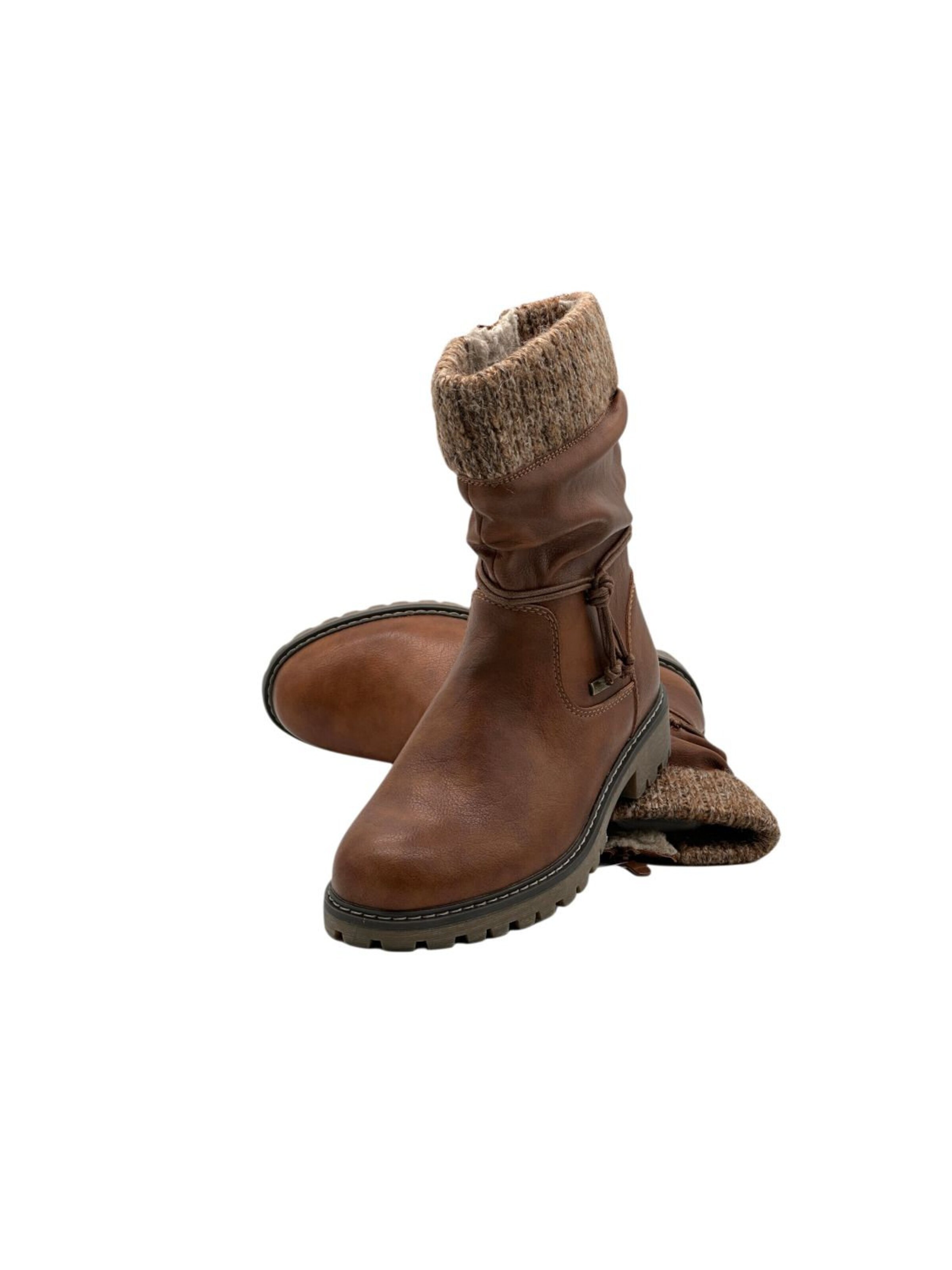 Nowaland Booties 'Damen gefütterte Winterstiefeletten' in Brown