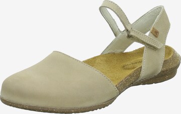 EL NATURALISTA Strap Sandals in Beige: front