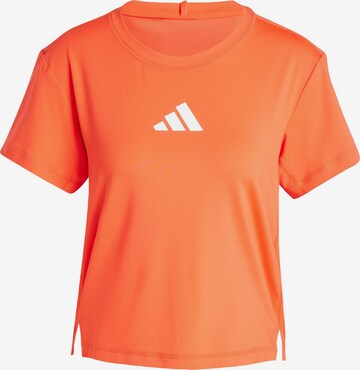 ADIDAS PERFORMANCE T-Shirt 'Training Adaptive Workout' in Orange: predná strana