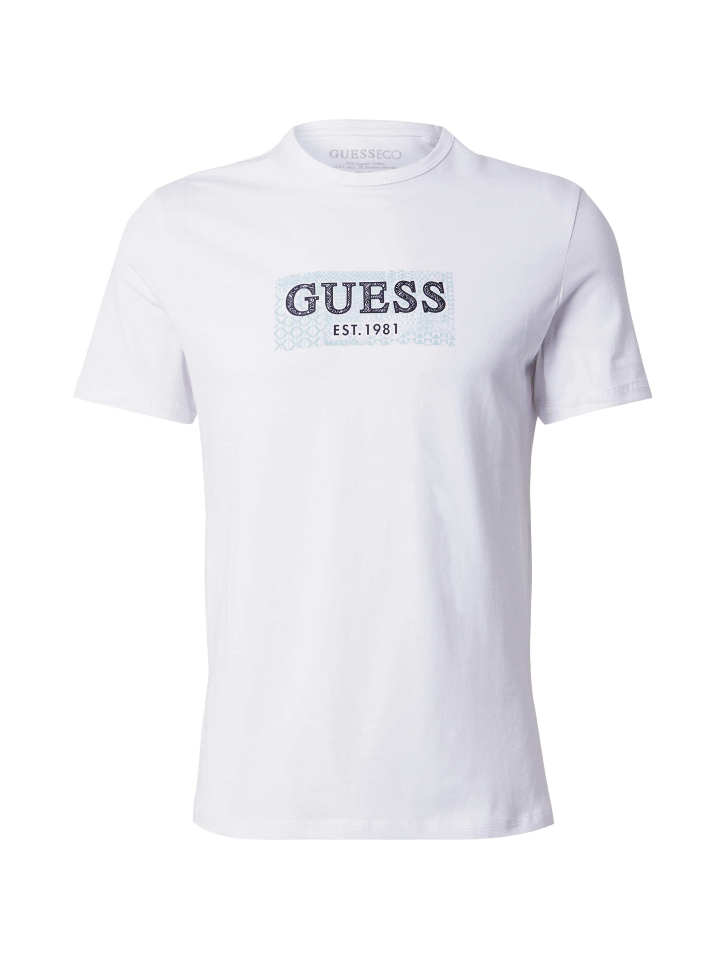 GUESS Тениска в бяло: отпред