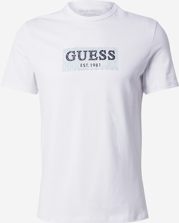 GUESS Тениска в бяло: отпред