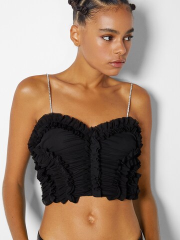 Bershka Top in Schwarz