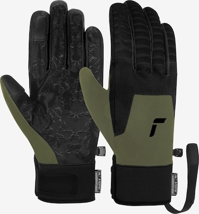 REUSCH Sporthandschoenen 'Raptor R-TEX XT TOUCH-TEC' in de kleur Olijfgroen / Zwart, Productweergave