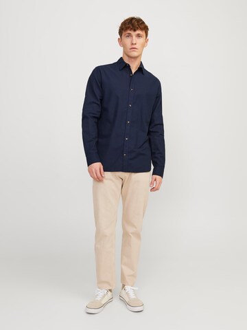 JACK & JONES Comfort fit Button Up Shirt 'JJESummer' in Blue
