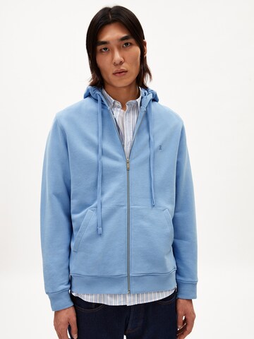 ARMEDANGELS Zip-Up Hoodie 'Saromian' in Blue: front