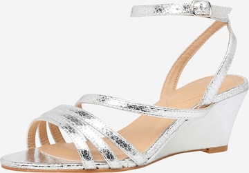 Dorothy Perkins - Sandalias con hebilla 'Angelina' en plata: frente