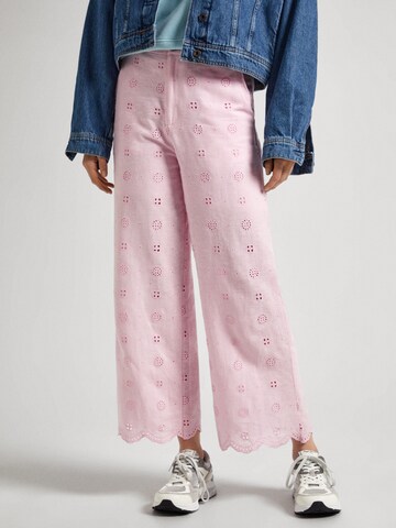 Pepe Jeans Wide leg Pants ' DORY ' in Pink: front
