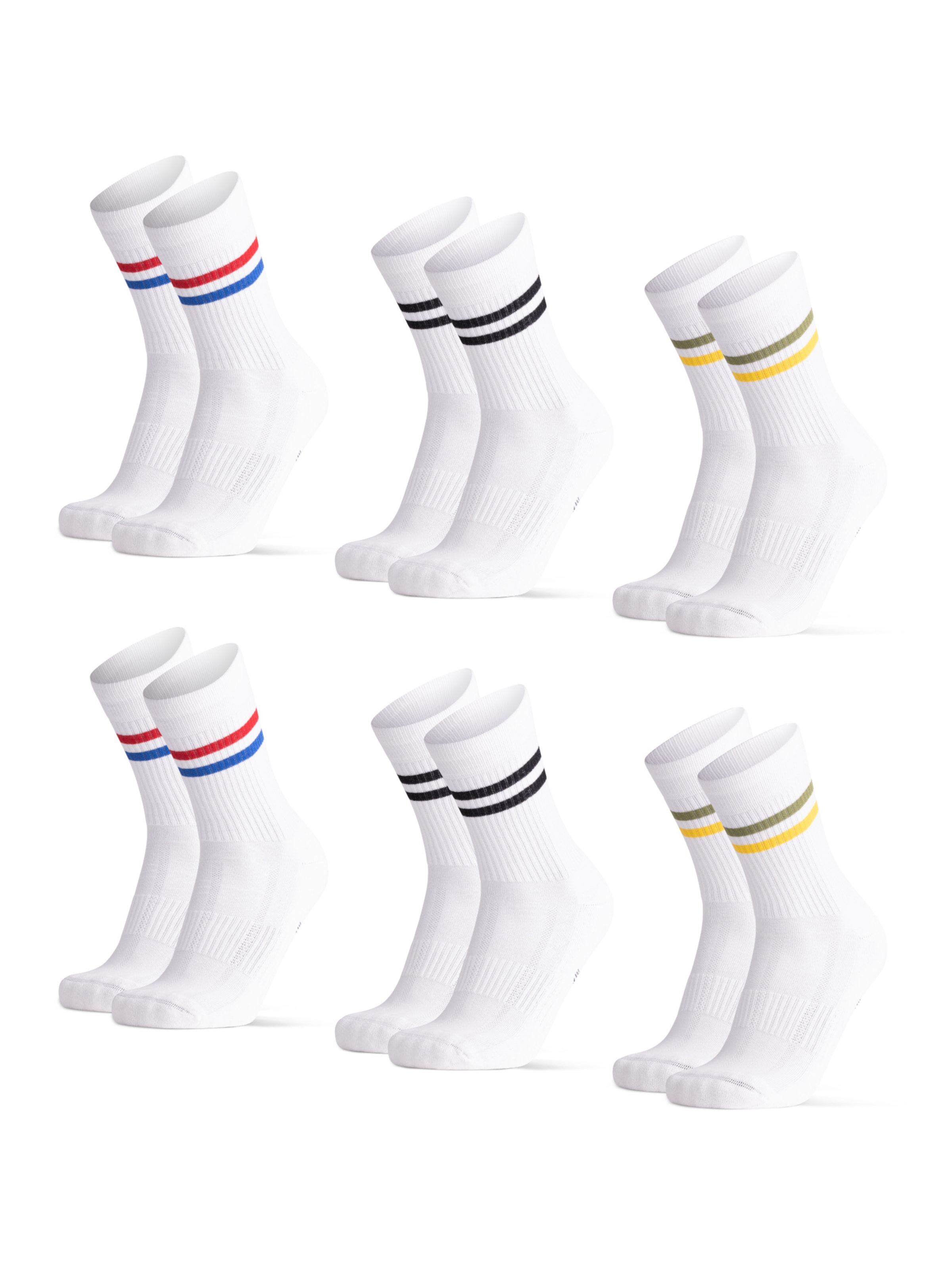 Chaussettes de sport 'Tennis Crew' DANISH ENDURANCE en blanc : devant