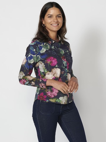 KOROSHI Blouse in Blauw: voorkant