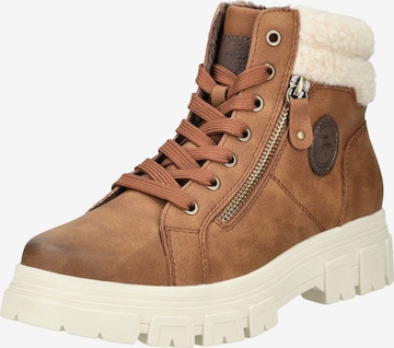 Bottines à lacets TOM TAILOR en marron : devant