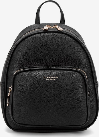 Zaino 'Zaino Donna Vegan Leather con Zip e Tasche Organizzate - Diana & Co' di Diana&Co. in nero: frontale