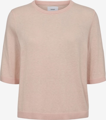 NÜMPH Strickpullover mit Halbarm 'NUCALLY SS PULLOVER' in Pink: Vorderseite