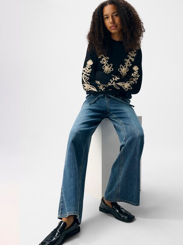 OBJECT Wide leg Jeans 'OBJROSIE' i blå