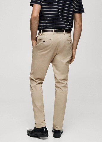 MANGO MAN Slimfit Hose 'Barna' in Beige