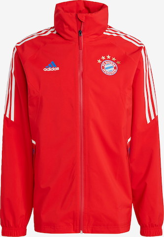 ADIDAS SPORTSWEAR Athletic Jacket 'FC Bayern München' in Red: front