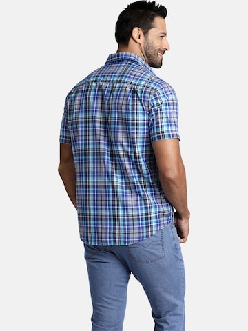 Jan Vanderstorm Comfort fit Button Up Shirt 'Dankward' in Blue