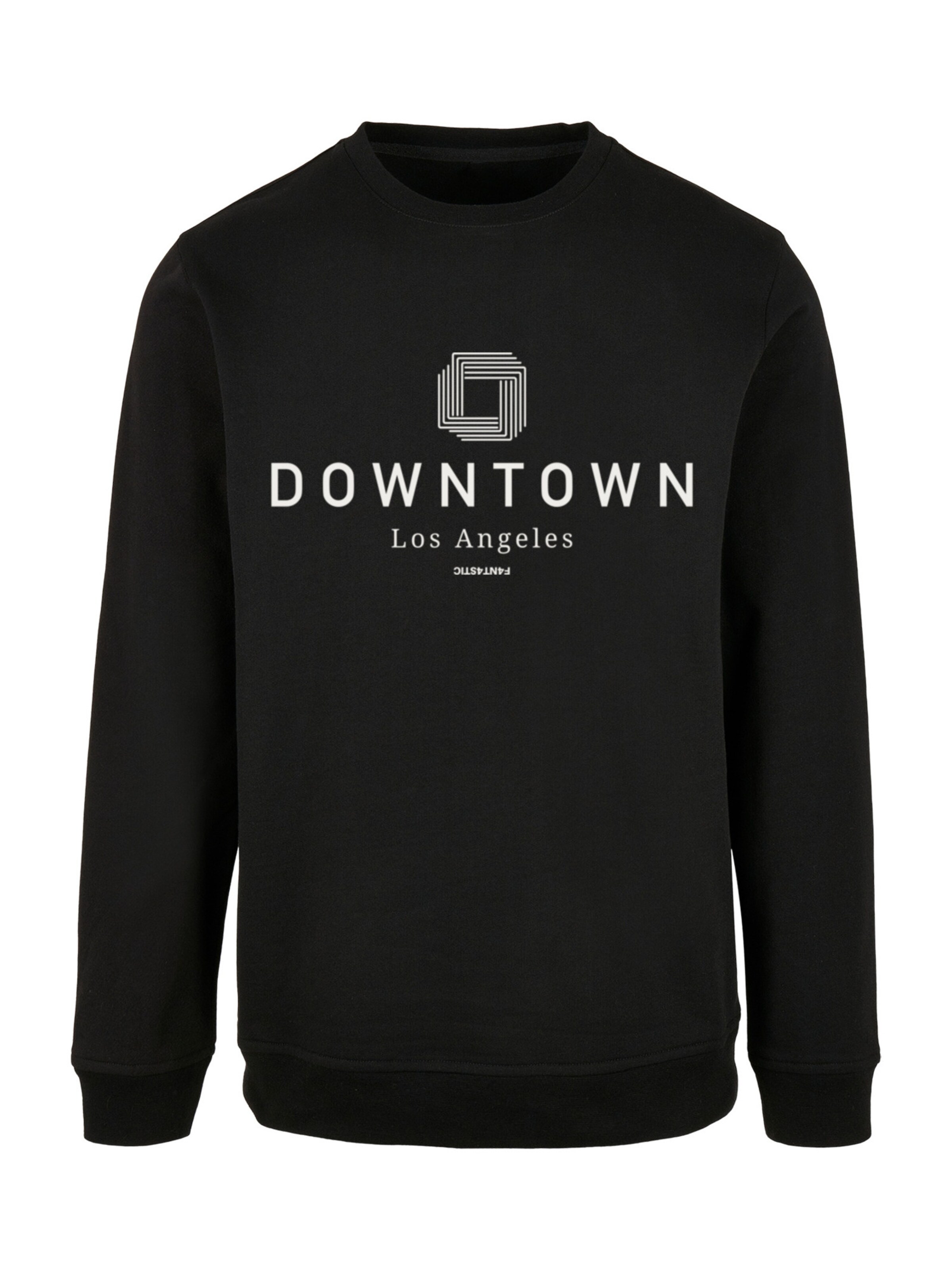 F4NT4STIC Sweatshirt 'Downtown LA' in Zwart: voorkant
