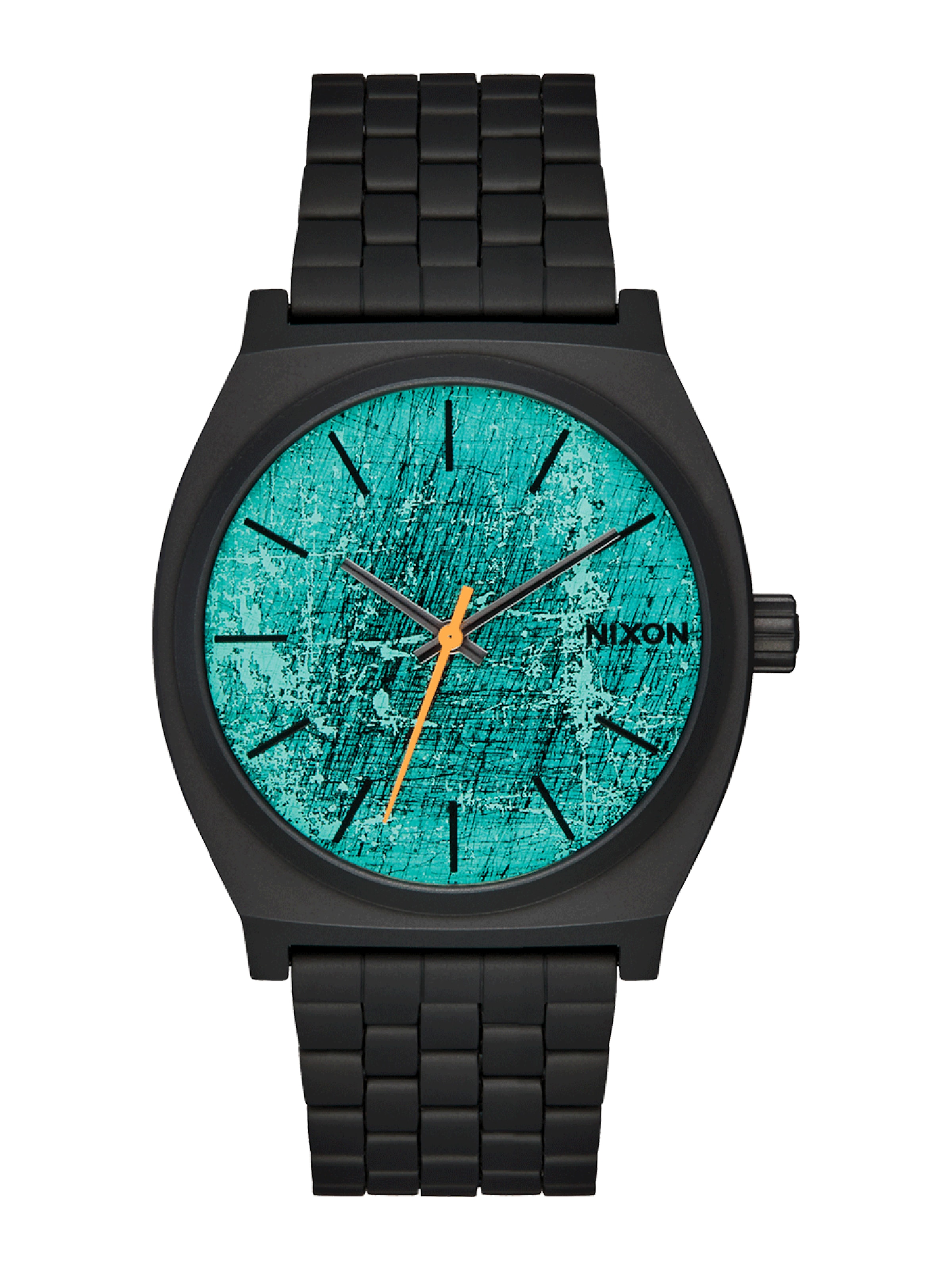Ceas analogic 'Time Teller' de la Nixon pe negru: față
