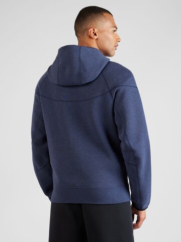 Nike Sportswear Zip-Up Hoodie 'TCH FLC' in Blue