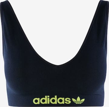 ADIDAS ORIGINALS Bustier BH ' Low Back ' in Blauw: voorkant