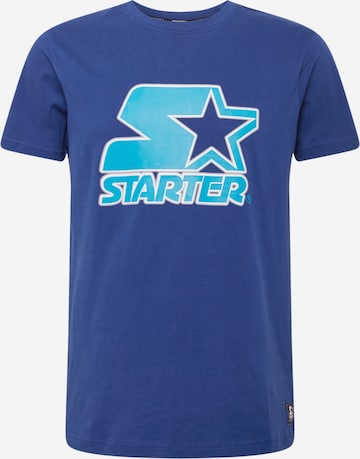 T-Shirt Starter Black Label en bleu : devant