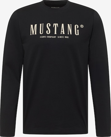 MUSTANG Shirt 'Asheville' in Schwarz: Vorderseite