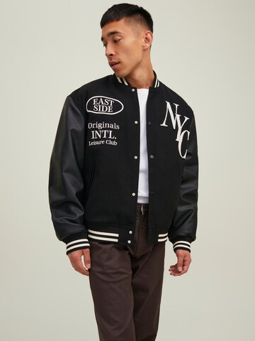 JACK & JONES Between-Season Jacket 'Cutsew' in Black: front