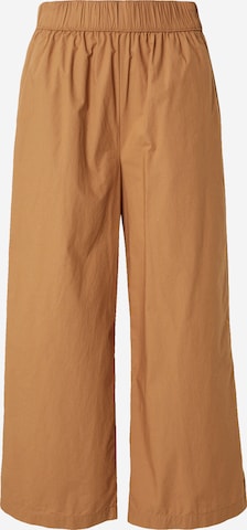 Wide Leg Pantalon s.Oliver en marron : devant