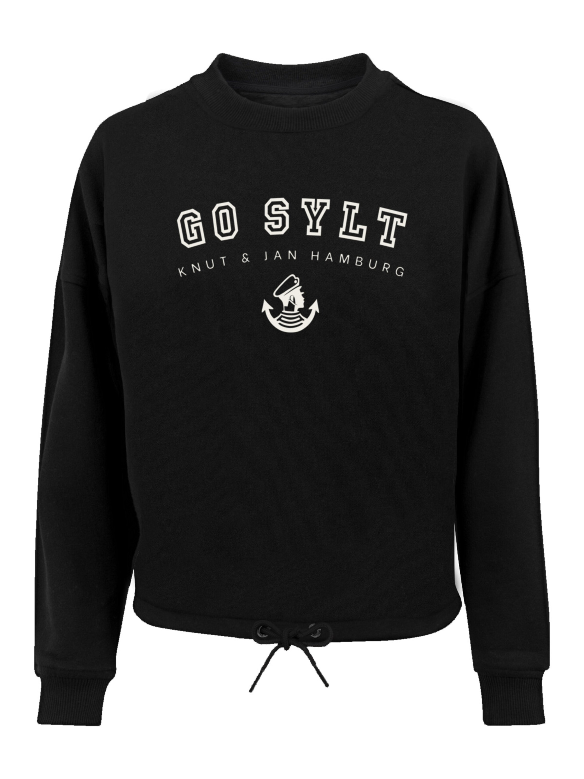 Sweat-shirt 'Go Sylt' F4NT4STIC en noir : devant