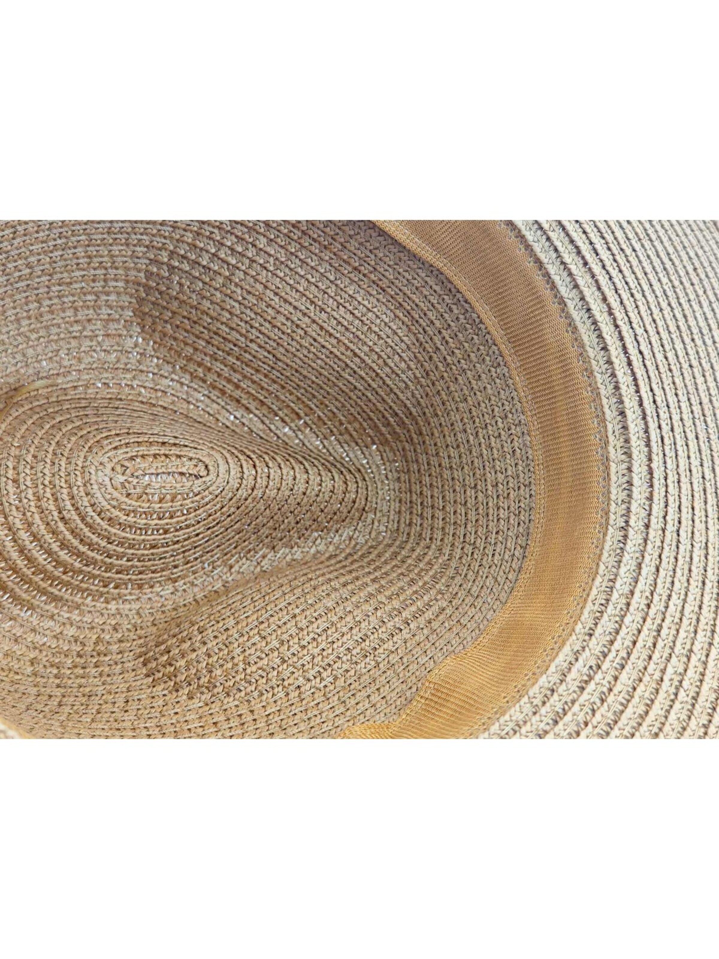 styleBREAKER Hat 'Panama Strohhut mit Leoparden Muster' in Brown