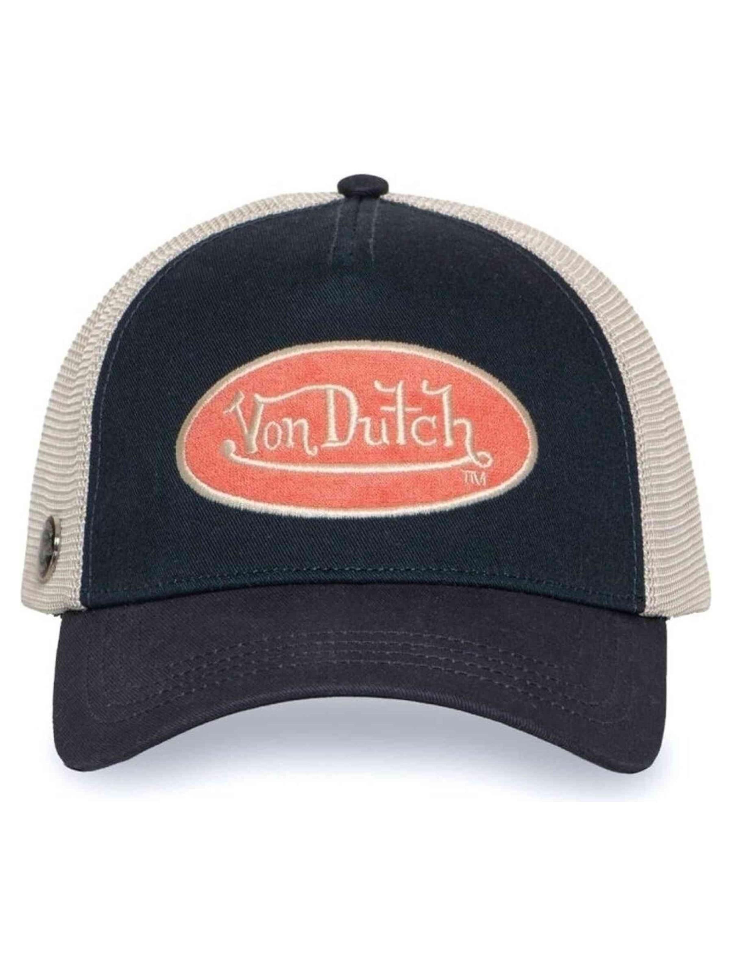 Von Dutch Pet 'Gorra von dutch marino terry patch orange blue trucker cap' in Blauw: voorkant