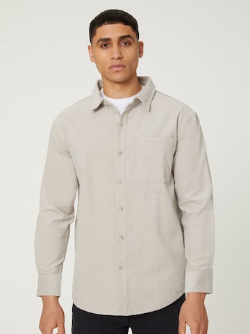 DAN FOX APPAREL Regular Fit Hemd 'Eddi' in Grau: predná strana