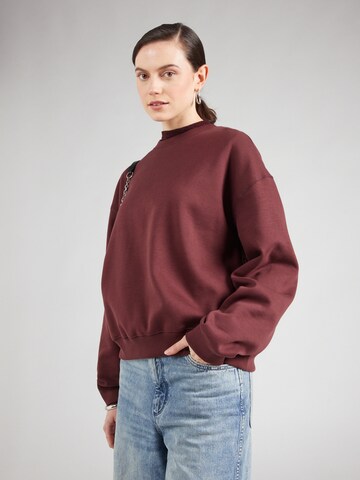 WEEKDAY Sweatshirt 'Essence Standard' in Rood: voorkant