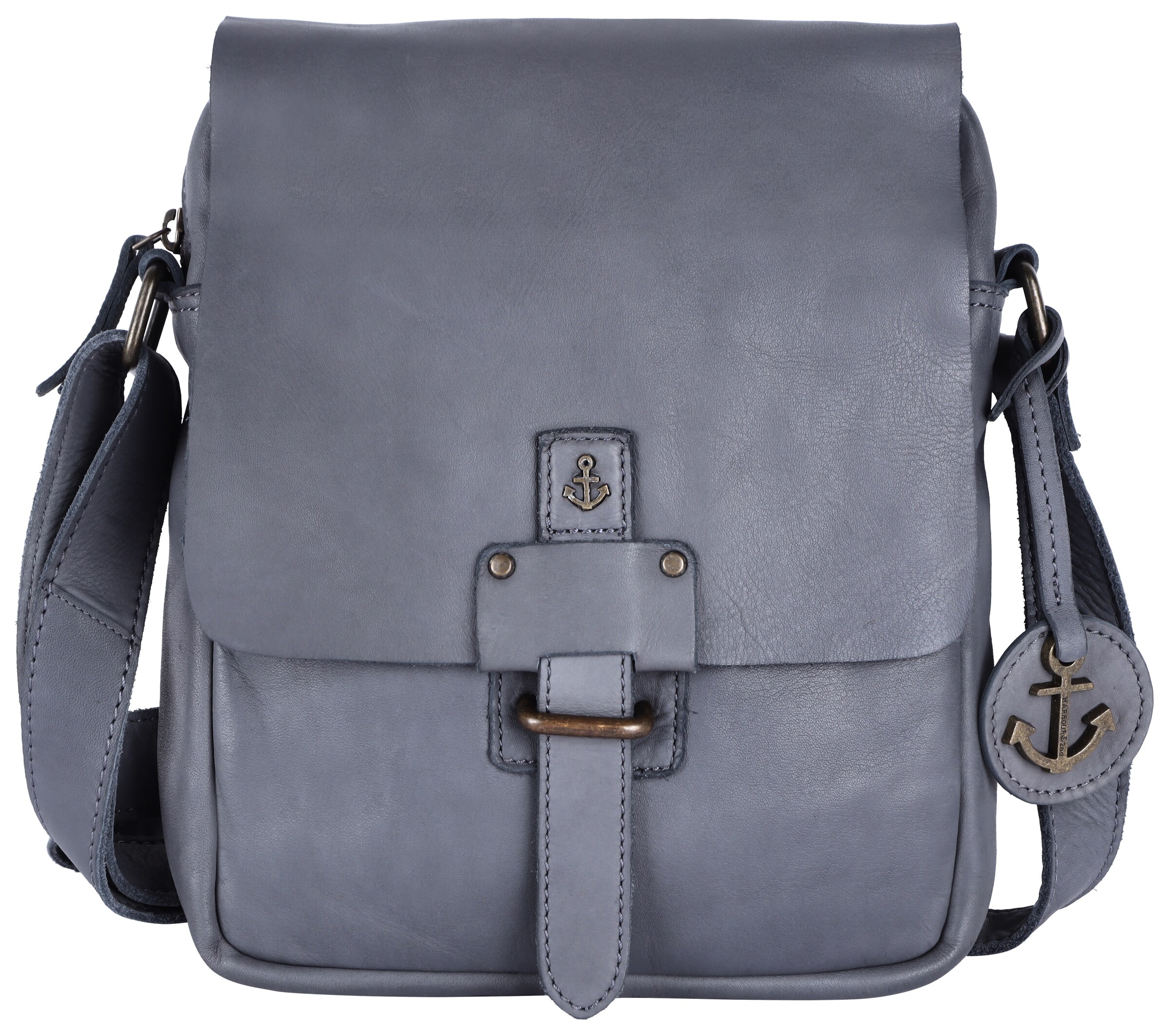 Borsa a tracolla di Harbour 2nd in grigio: frontale