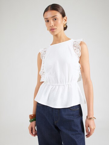 ABOUT YOU Bluza 'Ellen' | bela barva: sprednja stran