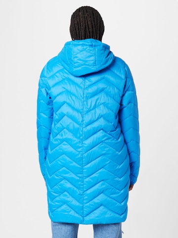 Fransa Curve Winter Coat in Blue