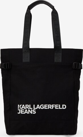 KARL LAGERFELD JEANS Handleveske 'Utility' i svart: forside