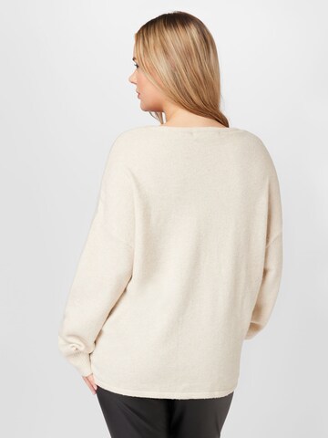 Vero Moda Curve Sweater 'DOFFY' in Beige