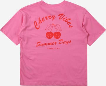 Vero Moda Girl Футболка 'CHERRY' в Ярко-розовый