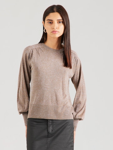 OBJECT Sweater 'ELBUR' in Brown: front