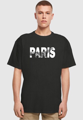 Maglietta 'Paris Eiffel Tower' di Merchcode in nero: frontale