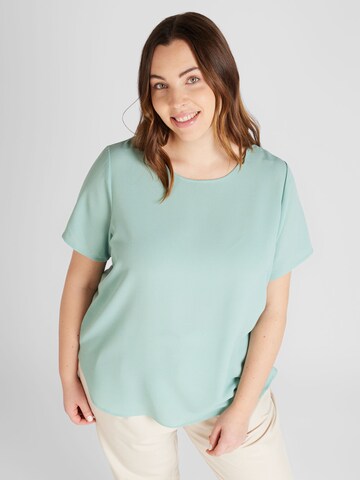 ONLY Carmakoma Blouse 'Vica' in Groen: voorkant