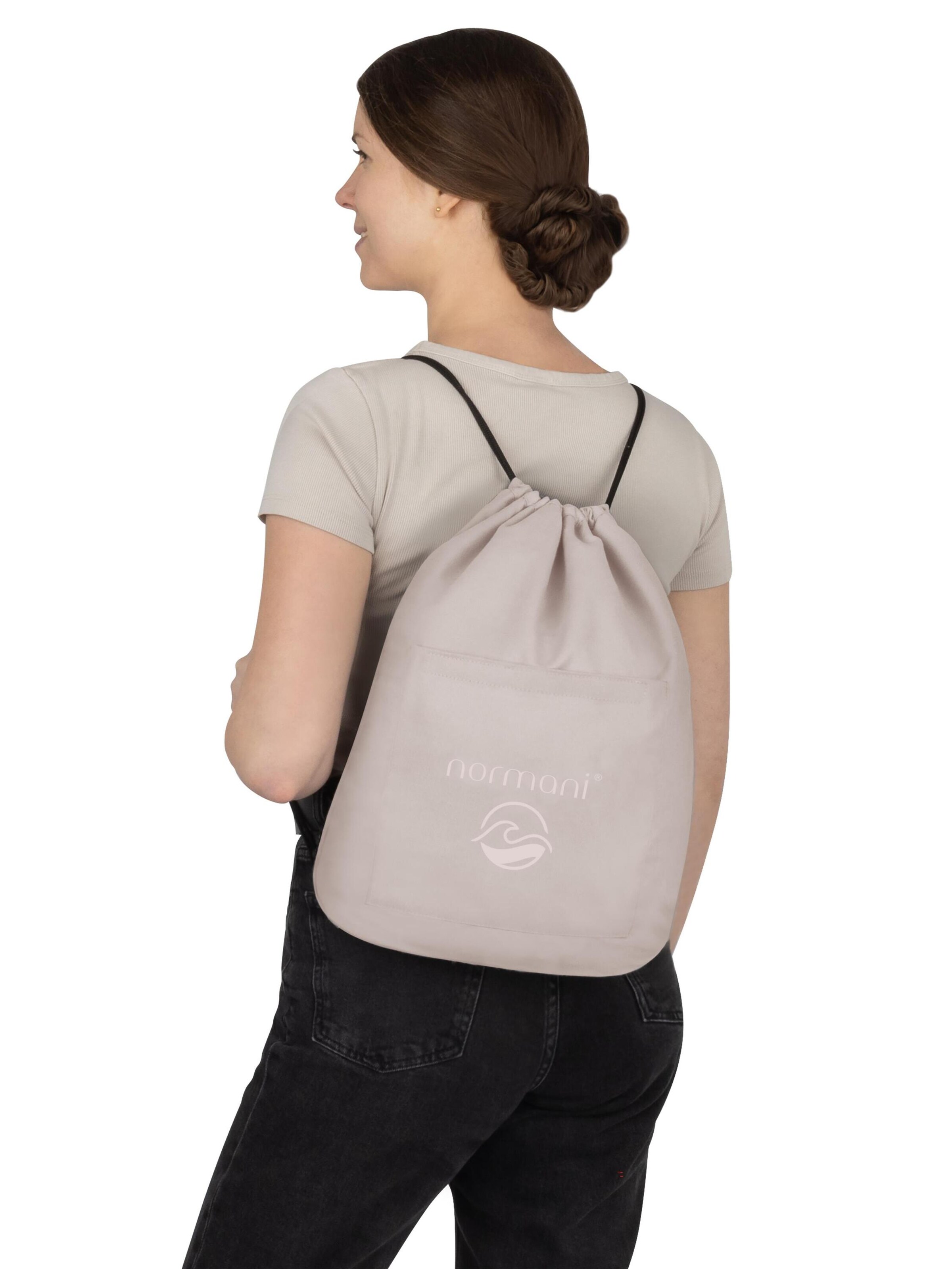 normani Badehandtuch mit Rucksackfunktion in Pink