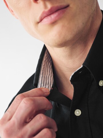 Next Regular fit Button Up Shirt 'Oxford' in Black