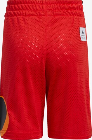 ADIDAS PERFORMANCE Regular Workout Pants 'Metroville' in Red