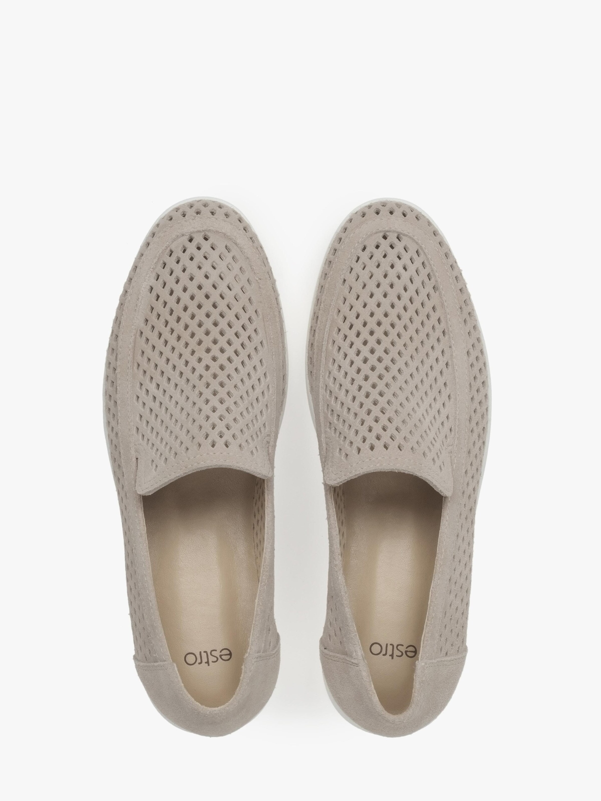 Estro Moccasins in Beige