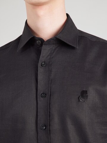 Karl Lagerfeld Regular fit Button Up Shirt in Black