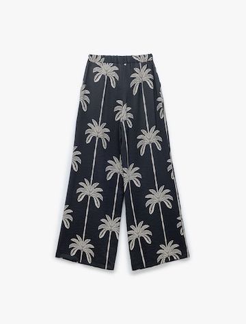 Koton Wide leg Pleat-front trousers in Black