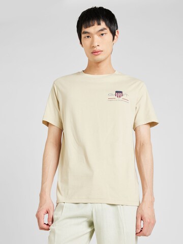 GANT T-shirt i beige: framsida