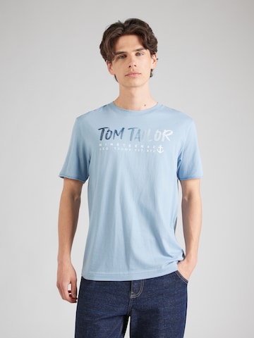 T-Shirt TOM TAILOR en bleu : devant